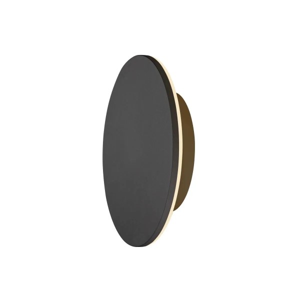 SLV 1007913 D-Ring M, LED-Wandleuchte außen, schwarz, IP65, DIM, 15W, 2700/3000K, 1360lm, Ø25cm