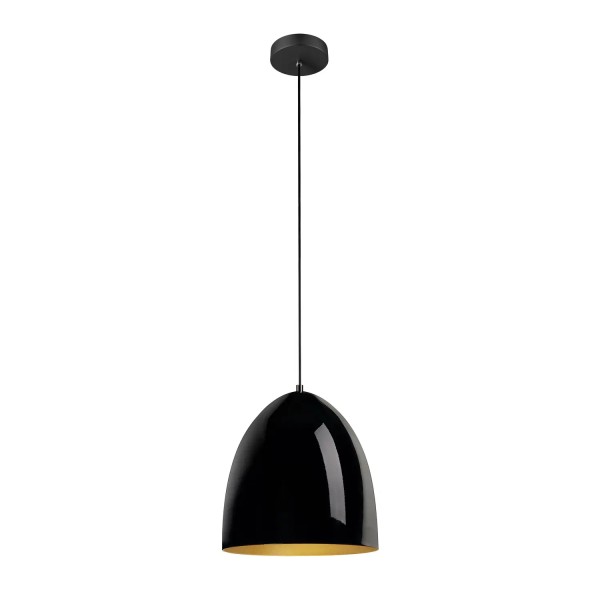 SLV 1008131 Para Cone 30, Lampenschirm Hängelampe in schwarz/gold, mit E27