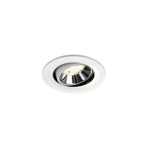 SLV 1009537 Numinos Move S, LED-Einbaustrahler, 6.7W, 4000K, 1050lm, 40°, in weiß/chrom
