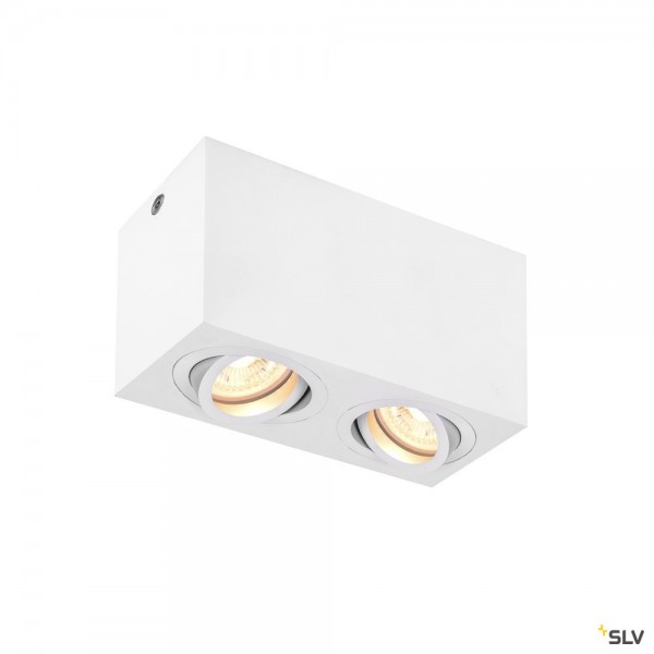 SLV 1002006 Triledo Double Square, Deckenleuchte, weiß, LED GU10, max.2x10W