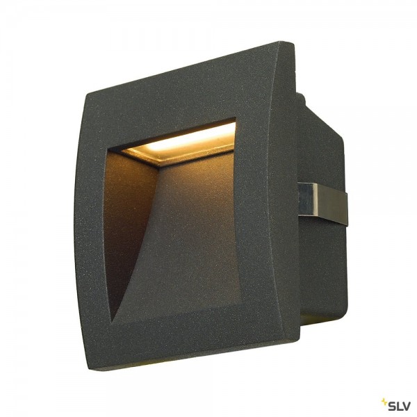 SLV 233605 Downunder Out S, Wandeinbauleuchte, anthrazit, IP55, LED, 3,3W, 3000K, 25lm