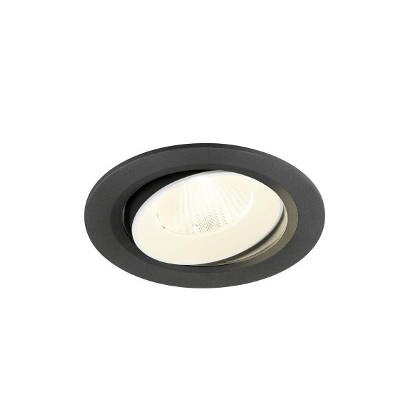 SLV 1009850 Numinos Move L, LED-Einbaustrahler, 17W, 4000K, 2700lm, 40°, in schwarz/weiß