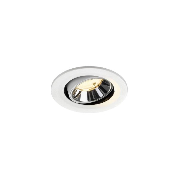 SLV 1009522 Numinos Move S, LED-Einbaustrahler, 6.7W, 3000K, 1050lm, 55°, in weiß/chrom