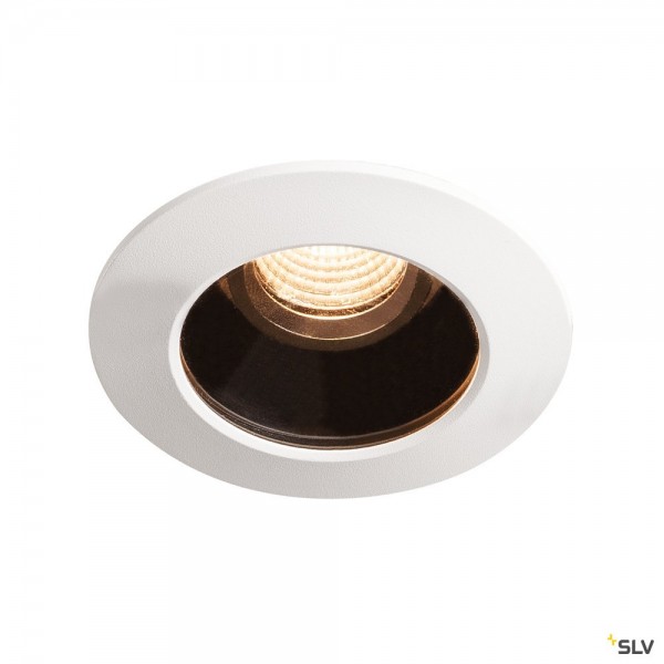 SLV 1001933 Varu, Deckeneinbauleuchte, schwarz/weiß, IP65, LED, 5W, 2700K, 400lm