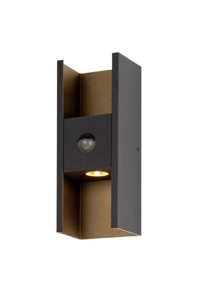 SLV 1010108 Flatt II, LED-Außenwandlampe Up Down Sensor, DIM, IP65, 9.5W, 27K, in schwarz