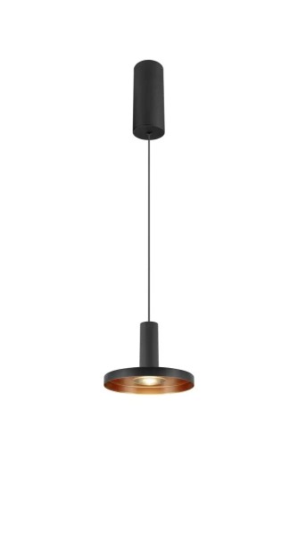 SLV 1010287 Lalu Set Plate 15, Ufo LED-Hängelampe Flach, DIM, 9.5W, CCT 27/3K, in schwarz/bronze
