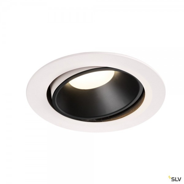 SLV 1003757 Numinos Move XL, Deckeneinbauleuchte, weiß/schwarz, LED, 37,4W, 4000K, 3600lm, 20°