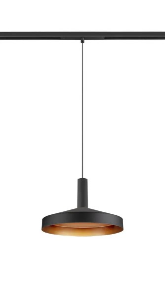 SLV 1010289 Lalu Set Terta 24, 48V LED-Hängelampe Flach Rund, DALI, 9W, CCT 27/3K, in schwarz/bronze