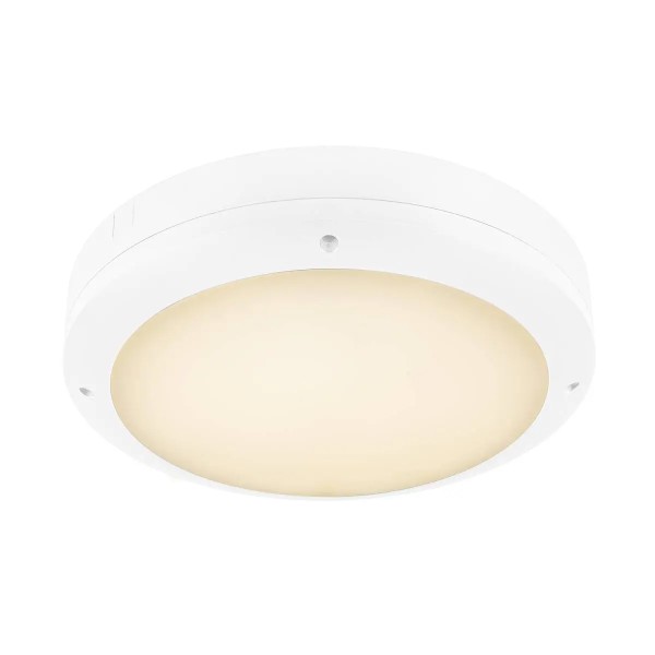 SLV 1008833 Outdoor Bulkhead V 360, LED-Wand & Deckenleuchte IP65, 20W, CCT 3/4/65K, in weiß