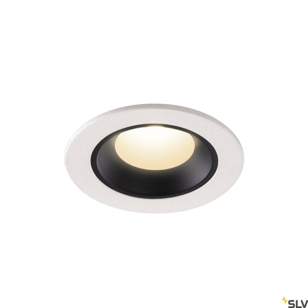 SLV 1005547 Numinos XS, Deckeneinbauleuchte, weiß/schwarz, IP44, LED, 7W, 4000K, 700lm, 40°