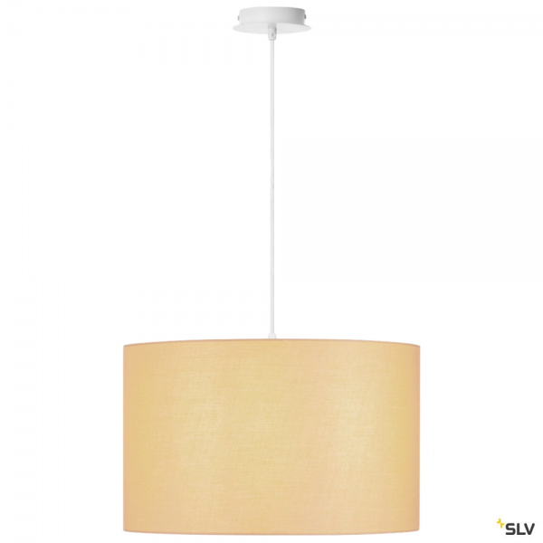 SLV 155561 + 156113 Fenda, Pendelleuchte, weiß/beige, Ø45,5cm, E27, max.60W