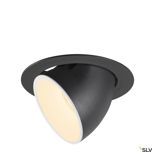 SLV 1006054 Numinos Gimble XL, Deckeneinbauleuchte, schwarz/weiß, LED, 37,4W, 3000K, 3550lm, 55°