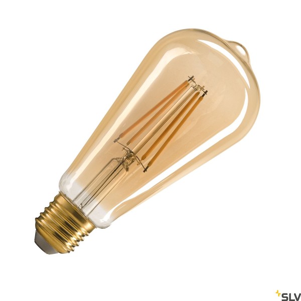 SLV 1005265 Leuchtmittel, gold, dimmbar, E27, LED, 7,5W, 2500K, 700lm, 320°