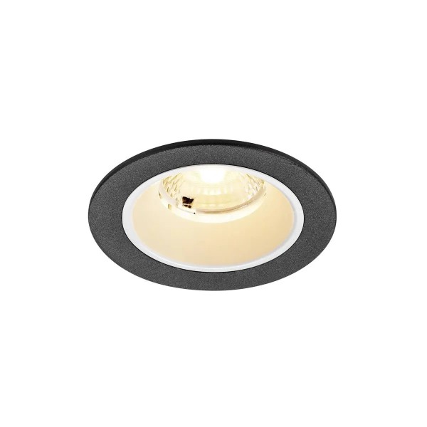 SLV 1009455 Numinos S, LED-Einbauspot, 6.7W, 3000K, 1050lm, 40°, in schwarz/weiß