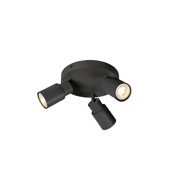 SLV 1008332 Puri 2.0 Tube, Strahler Rondell 3-flammig, GU10, in schwarz