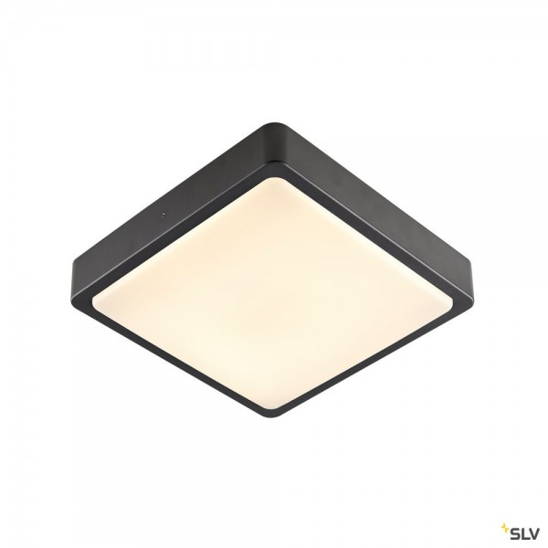 SLV 1003450 Ainos Square, Wand- und Deckenleuchte, anthrazit, IP65, LED, 17W, 3000K/4000K, 1300lm