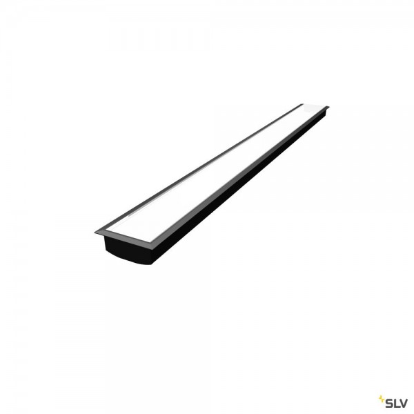 SLV 1004905 Grazia 60, Einbauprofil, schwarz, B/H/L 8,6x3,3x150cm, LED Strips max.B.2cm