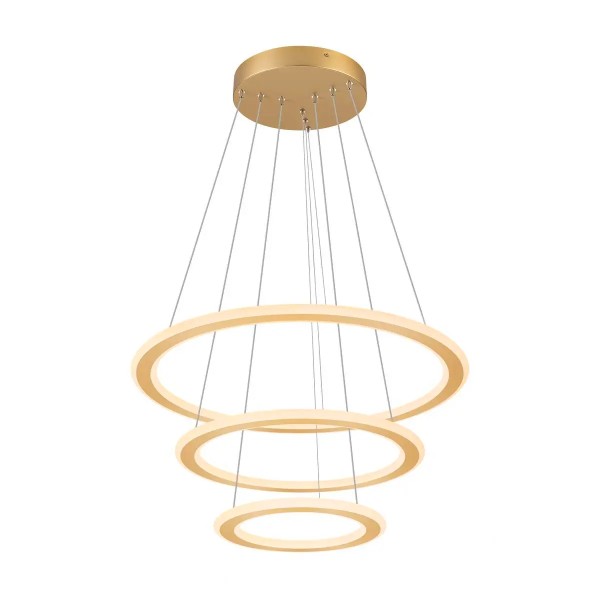 SLV 1007703 One Flat Triple, LED-Pendelleuchte, in messing, DALI, 58W, CCT 27/3K