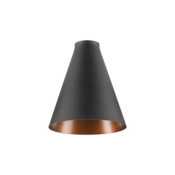 SLV 1010084 Lalu Cone 15, Lampenschirm in schwarz/bronze für E27, D15.2cm, H17cm