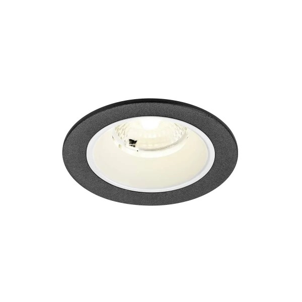 SLV 1009473 Numinos S, LED-Einbauspot, 6.7W, 4000K, 1050lm, 40°, in schwarz/weiß