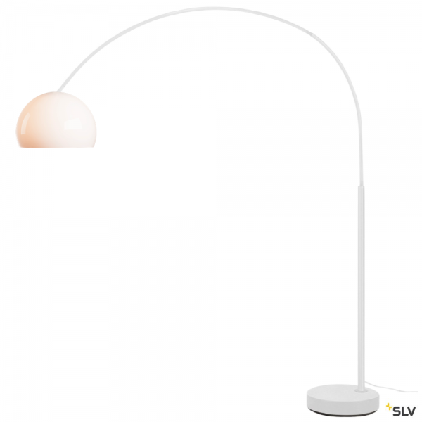 SLV 1003028 + 1000764 Fenda Bow, Bogenleuchte, weiß, Ø40cm, E27, max.25W