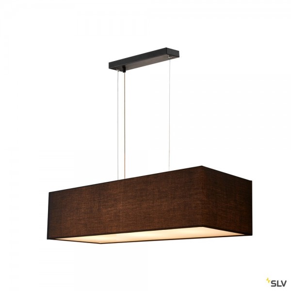 SLV 1002946 Accanto Square, Pendelleuchte, schwarz/chrom, E27, max.3x40W