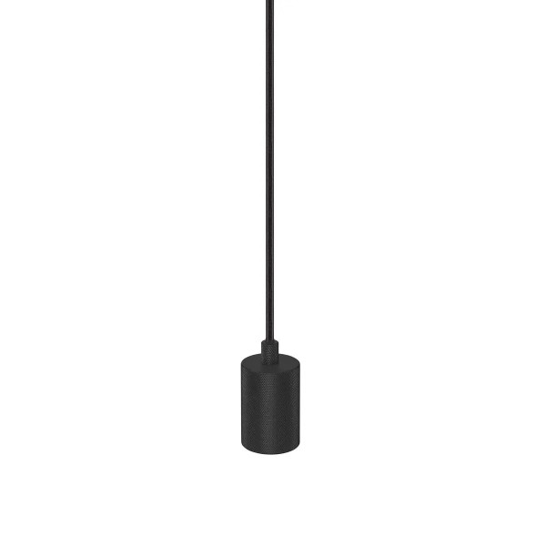 SLV 1010420 Fitu, Pendelleuchte Aluminium geriffelt, E27, 500cm, in schwarz