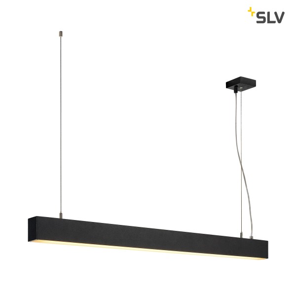 SLV 1001400 Glenos, Pendelleuchte, schwarz matt, dimmbar 1-10V, LED, 43W, 3000K, 2850lm