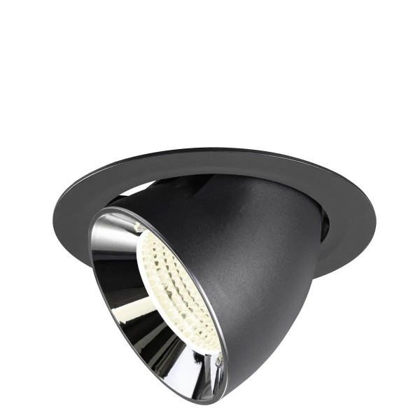 SLV 1009908 Numinos Gimble XL, LED-Einbauleuchte, 24W, 4000K, 3800lm, 55°, in schwarz/chrom
