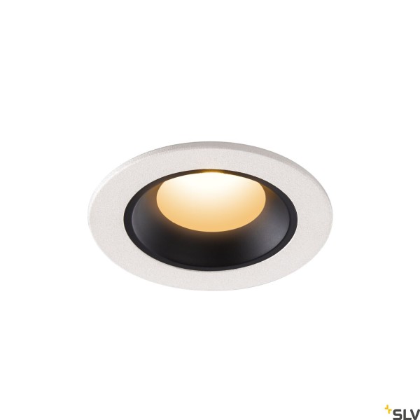 SLV 1005511 Numinos XS, Deckeneinbauleuchte, weiß/schwarz, IP44, LED, 7W, 2700K, 620lm, 40°