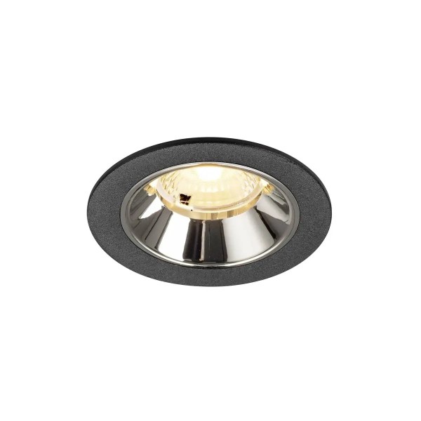 SLV 1009456 Numinos S, LED-Einbauspot, 6.7W, 3000K, 1050lm, 40°, in schwarz/chrom