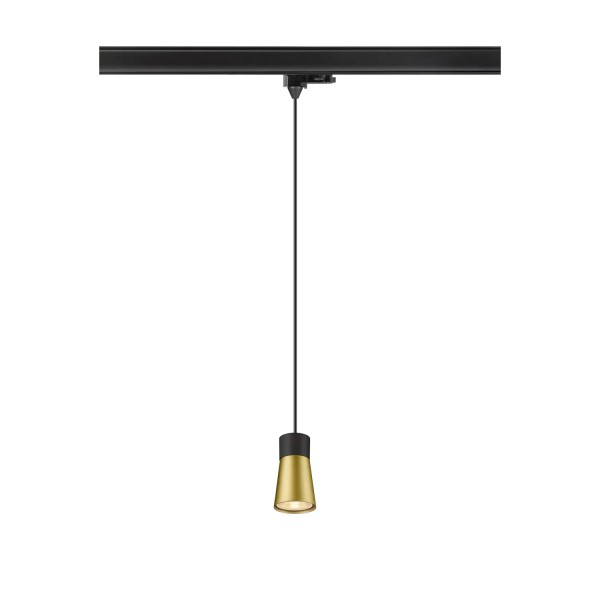 SLV 1008279 Puri 2.0 Cone, 3-Phasen Hängeleuchte, GU10, in schwarz/gold