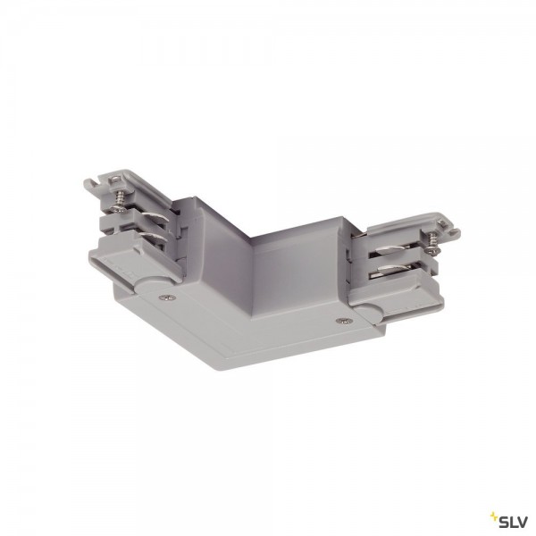 SLV 175114 3 Phasen, S-Track, Aufbauschiene, L-Verbinder, Erde innen, silbergrau