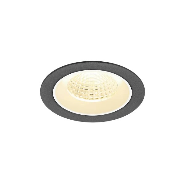 SLV 1009620 Numinos M, LED-Einbauspot, 12W, 3000K, 1800lm, 55°, in schwarz/weiß