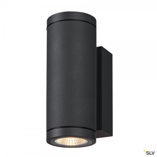 SLV 1003424 Enola Round S, Wandleuchte, anthrazit, up&down, IP65, LED, 7W, 3000K/4000K, 960lm