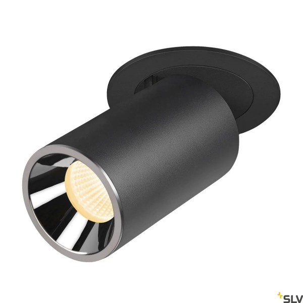SLV 1006995 Numinos Projector M, Einbauleuchte, schwarz/chrom, LED, 17.5W, 3000K, 1550lm, 20°