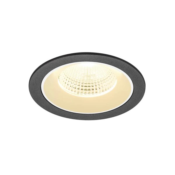 SLV 1009781 Numinos L, LED-Einbauspot, 17W, 3000K, 2500lm, 55°, in schwarz/weiß