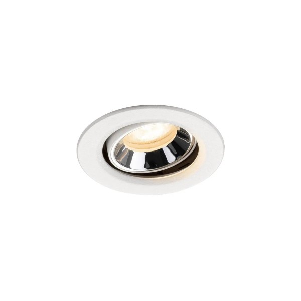 SLV 1009342 Numinos Move XS, LED-Einbaustrahler, 6.9W, 2700K, 900lm, 55°, in weiß/chrom