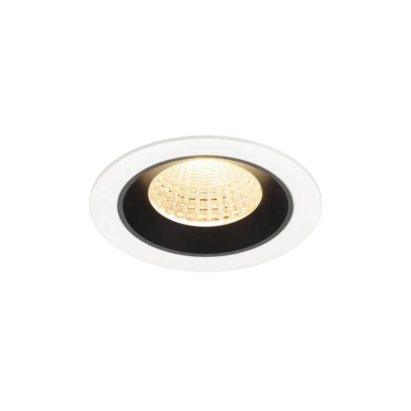 SLV 1009610 Numinos M, LED-Einbauspot, 12W, 2700K, 1700lm, 55°, in weiß/schwarz