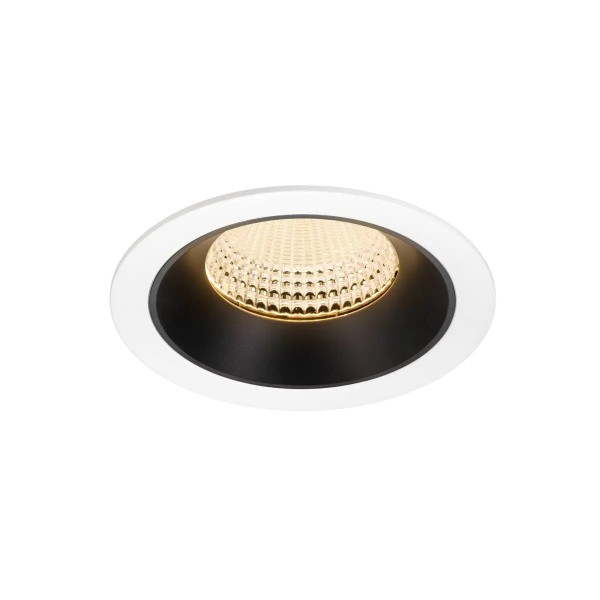 SLV 1009933 Numinos XL, LED-Einbauspot, 24W, 2700K, 3500lm, 55°, in weiß/schwarz