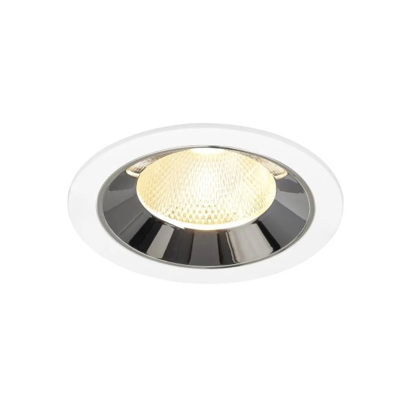 SLV 1009785 Numinos L, LED-Einbauspot, 17W, 3000K, 2500lm, 20°, in weiß/chrom