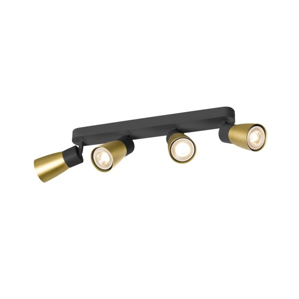 SLV 1008353 Puri 2.0 Dome, Strahler 4-flammig, GU10, in schwarz/gold