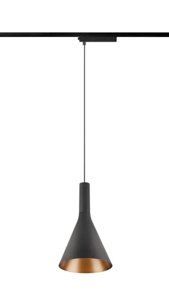 SLV 1010797 Lalu Set Cone 15, 1-Phasen LED-Hängelampe Konisch, DIM, 9.5W, 27/3K, schwarz/bronze