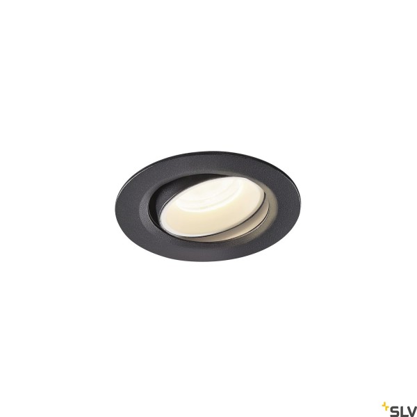 SLV 1005593 Numinos Move XS, Deckeneinbauleuchte, schwarz/weiß, LED, 7W, 4000K, 730lm, 40°