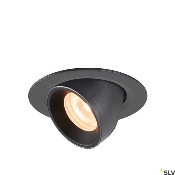 SLV 1005813 Numinos Gimble XS, Deckeneinbauleuchte, schwarz, LED, 7W, 2700K, 640lm, 20°