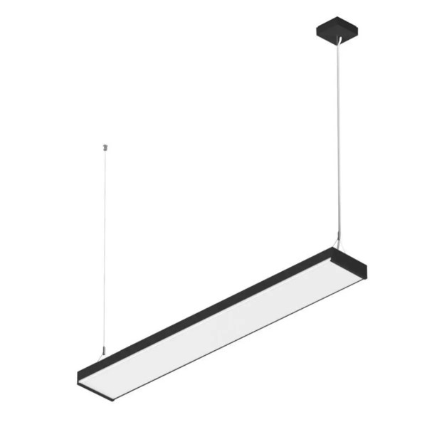 SLV 1011575 Worklight P Line 1200, Büro LED-Hängeleuchte DALI, schwarz, 27-50W, 3/4K, bis 144 lm/W