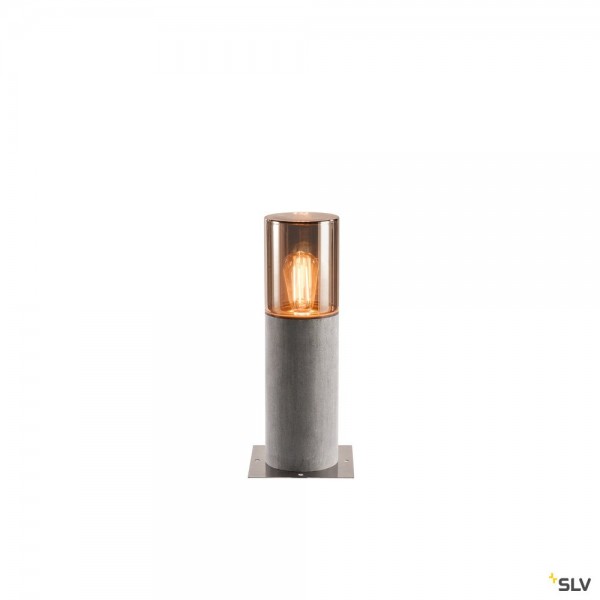 SLV 1000665 Lisenne Pole 40, Wegeleuchte, Basalt/Rauchglas, grau, IP54, E27, max.23W