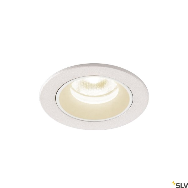 SLV 1005548 Numinos XS, Deckeneinbauleuchte, weiß, IP44, LED, 7W, 4000K, 730lm, 40°