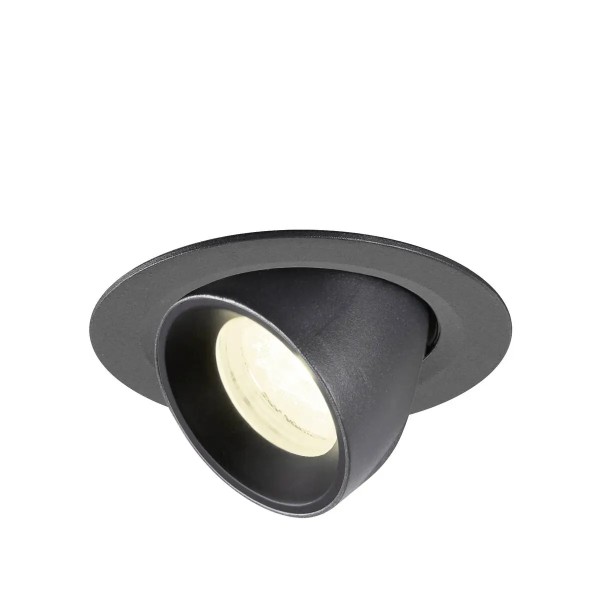SLV 1010065 Numinos Gimble XS, LED-Einbauleuchte, 6.9W, 4000K, 1000lm, 40°, in schwarz