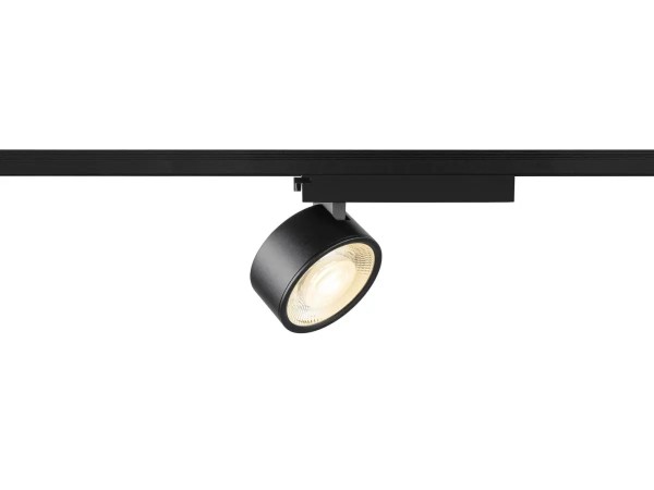 SLV 1010222 Kalu 2.0, Flacher 1-Phasen LED-Spot Rund, dimmbar, 10W, 27K, in schwarz